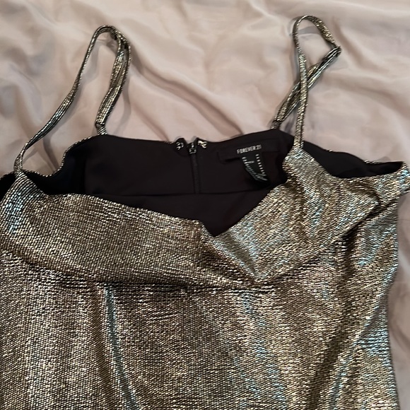F21 sparkly cowl neck dress sz Medium - Picture 2 of 4